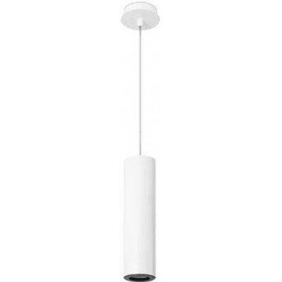 142,95 € Envío gratis | Lámpara colgante 50W Forma Cilíndrica LED Salón, comedor y dormitorio. Estilo moderno. Aluminio. Color blanco