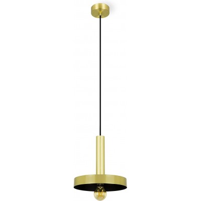 Lámpara colgante 60W Forma Redonda 176×25 cm. Salón, comedor y dormitorio. Aluminio. Color dorado