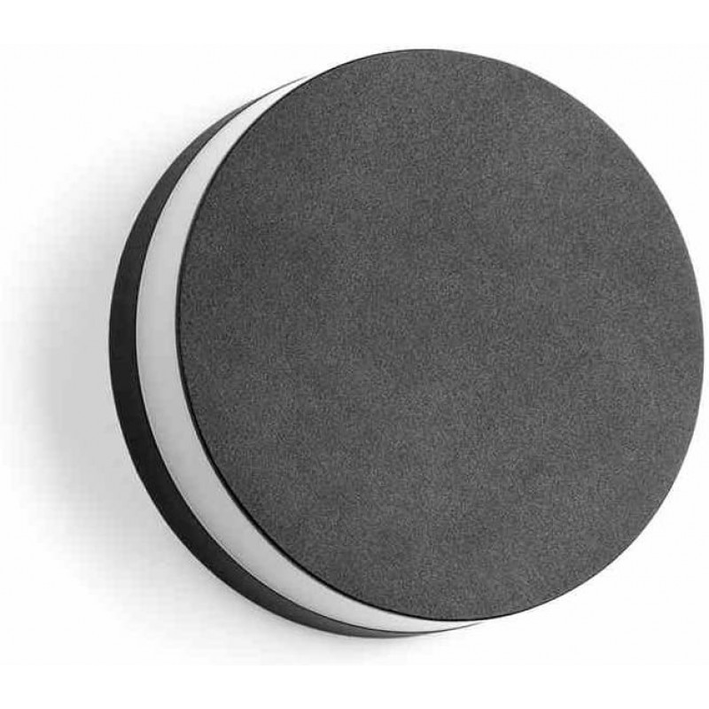 169,95 € Free Shipping | Indoor wall light Round Shape 15×5 cm. Living room, dining room and bedroom. Aluminum and PMMA. Black Color