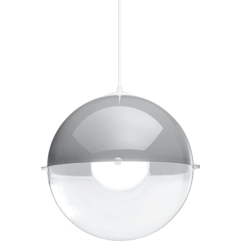 132,95 € Free Shipping | Hanging lamp 60W Spherical Shape 32×32 cm. Living room, bedroom and lobby. Modern Style. PMMA. Gray Color
