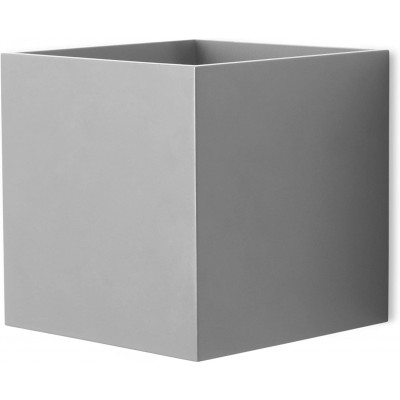 Aplique de pared interior 4W Forma Cúbica 12×12 cm. LED Salón, comedor y vestíbulo. Aluminio. Color gris