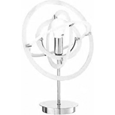 133,95 € Free Shipping | Table lamp 40W Round Shape 39×29 cm. Dining room, bedroom and lobby. Acrylic. Plated chrome Color