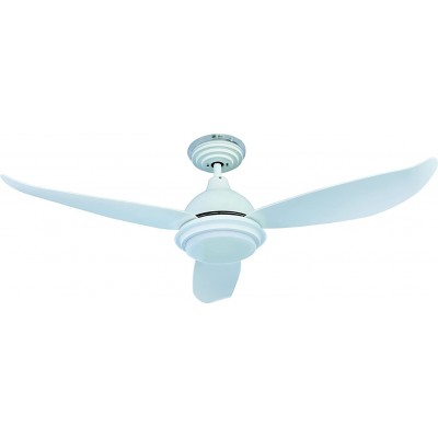 349,95 € Free Shipping | Ceiling fan with light 22W 57×34 cm. 3 vanes-blades. Remote control. dimmable LED lighting Pmma. White Color