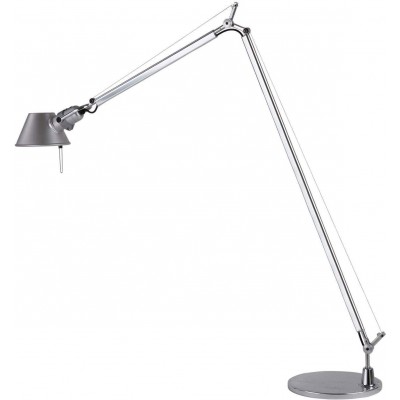 Lámpara de pie 70W Forma Cónica 167×167 cm. Articulada Comedor, dormitorio y vestíbulo. Estilo moderno. Aluminio y Metal. Color plata