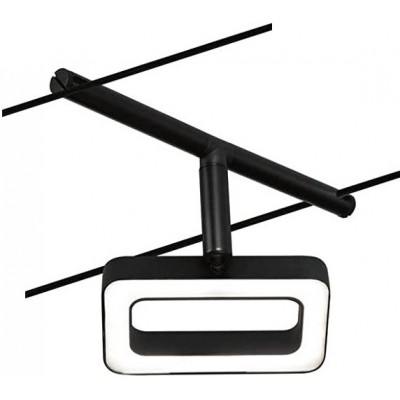 329,95 € Free Shipping | 5 units box Indoor spotlight 5W 13×10 cm. Adjustable. Installed in parallel cable system Pmma and metal casting. Black Color