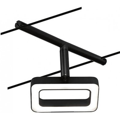347,95 € Free Shipping | 5 units box Indoor spotlight 5W Rectangular Shape 13×10 cm. Adjustable. Installed in parallel cable system Dining room, kids zone and office. PMMA and Metal casting. Black Color