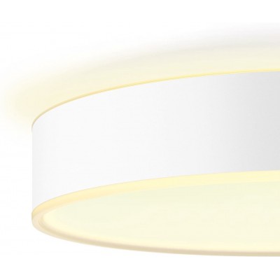 405,95 € 免费送货 | 室内顶灯 Philips 48W 圆形的 形状 55×55 cm. LED。 Alexa 和 Google Home 客厅, 饭厅 和 卧室. 有机玻璃 和 金属. 白色的 颜色