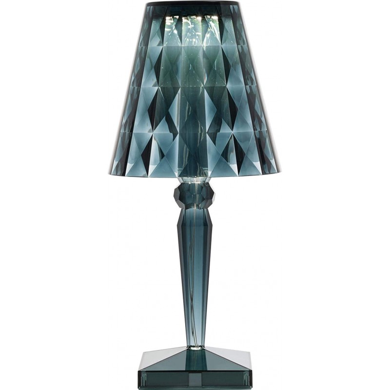 359,95 € Free Shipping | Table lamp 3W Conical Shape Ø 17 cm. Laptop Living room, dining room and bedroom. PMMA. Blue Color