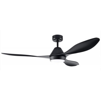 444,95 € Envio grátis | Ventilador de teto com luz Eglo 18W 4000K Luz neutra. Ø 132 cm. 3 palhetas-lâminas. Controle remoto e temporizador. Silencioso. função de verão e inverno Abs, pmma e metais. Cor preto