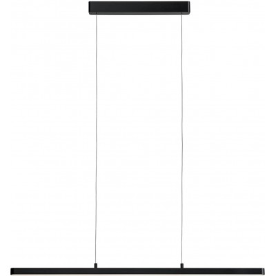 463,95 € Free Shipping | Hanging lamp 42W 2700K Very warm light. Rectangular Shape 100×4 cm. Dimmable LED Dining room. Modern Style. Aluminum and PMMA. Black Color