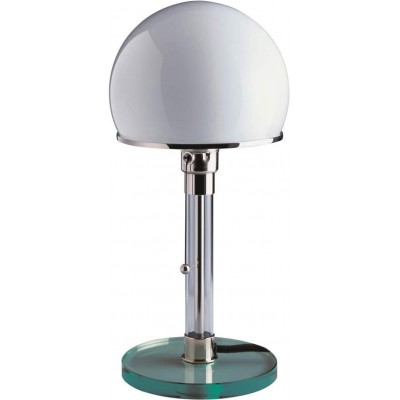 Lampe de table Façonner Sphérique 36×18 cm. Salle, salle à manger et hall. Style moderne. Métal et Verre. Couleur blanc