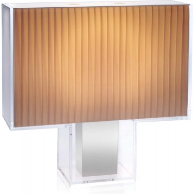 602,95 € Free Shipping | Table lamp 22W Rectangular Shape 47×46 cm. Dining room, bedroom and lobby. PMMA. Brown Color