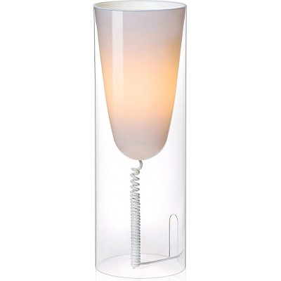 Lámpara de sobremesa 15W Forma Cilíndrica Ø 20 cm. Salón, comedor y dormitorio. PMMA. Color blanco