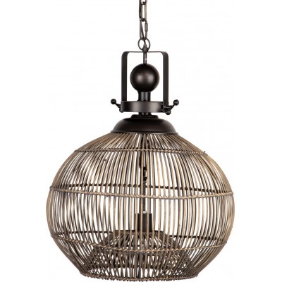 Lámpara colgante Forma Esférica 46×46 cm. Salón, cocina y comedor. Estilo moderno. Metal. Color dorado