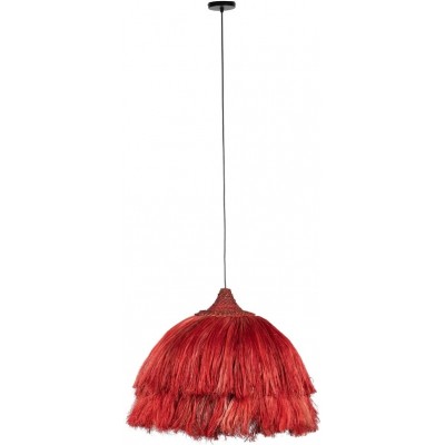 Lampe à suspension Façonner Sphérique 50×50 cm. Conception de fibre Salle, salle à manger et chambre. Style moderne. Couleur rouge