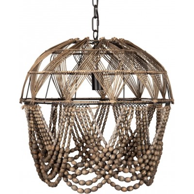 323,95 € Free Shipping | Hanging lamp Spherical Shape 54×54 cm. Kitchen, dining room and bedroom. Modern Style. Metal casting and Wood. Golden Color