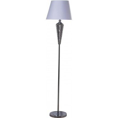 Lampada da pavimento Forma Conica 78×50 cm. Sala da pranzo, camera da letto e atrio. Metallo. Colore argento