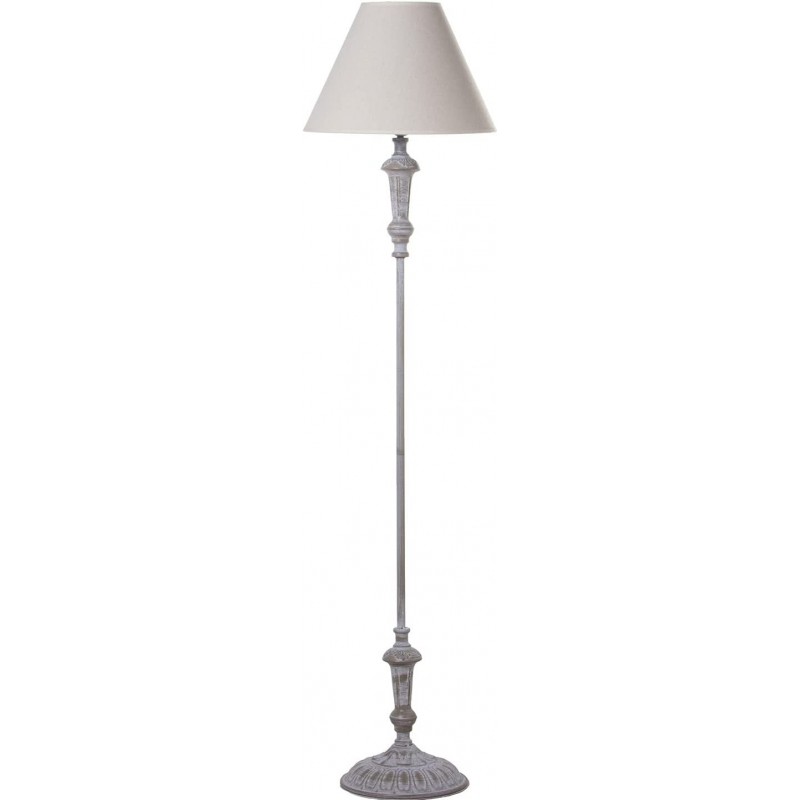 328,95 € Free Shipping | Floor lamp Conical Shape 155×38 cm. Living room, dining room and lobby. Metal casting and Linen. Gray Color