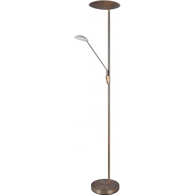 362,95 € Free Shipping | Floor lamp Trio 33W Round Shape 179×30 cm. Dimmable LED Auxiliary light for reading Dining room, bedroom and lobby. Modern Style. Metal casting. Brass Color
