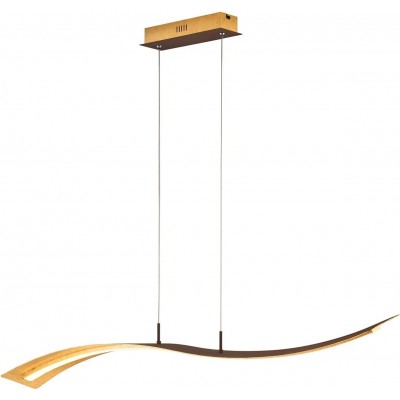 289,95 € Free Shipping | Hanging lamp Trio 35W Extended Shape 150×115 cm. Living room, bedroom and lobby. Modern Style. Metal casting. Golden Color