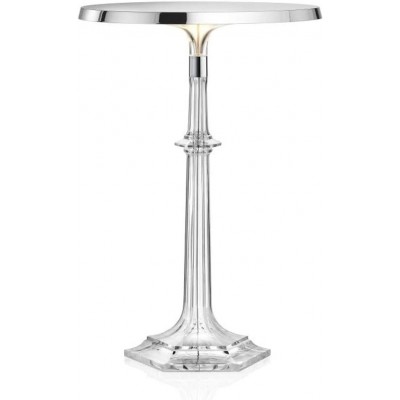 Lampada da tavolo Forma Rotonda 42×32 cm. Soggiorno, sala da pranzo e atrio. Stile moderno. PMMA. Colore argento