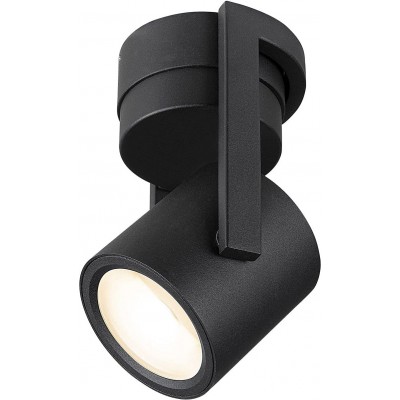 297,95 € Free Shipping | Indoor spotlight 11W 2000K Very warm light. Cylindrical Shape 19×12 cm. Adjustable Living room, bedroom and lobby. Modern and cool Style. Aluminum and Glass. Black Color