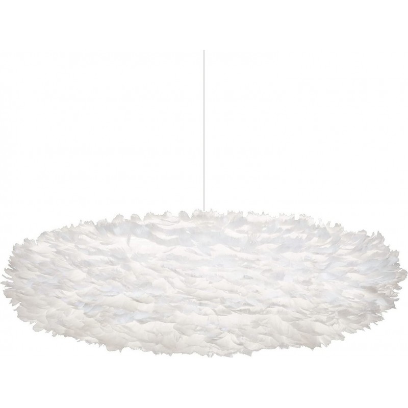408,95 € Free Shipping | Hanging lamp Round Shape 75×49 cm. Living room, dining room and bedroom. Steel. White Color