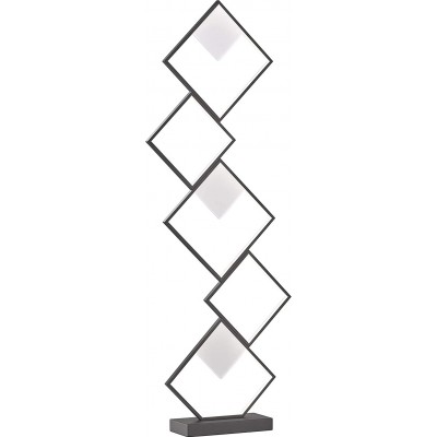 Floor lamp 44W Square Shape 129×47 cm. Dining room, bedroom and lobby. Modern Style. PMMA and Metal casting. Gray Color