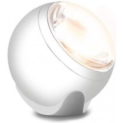 Lámpara de sobremesa 8W Forma Esférica 8×8 cm. LED Salón, comedor y vestíbulo. Aluminio. Color blanco