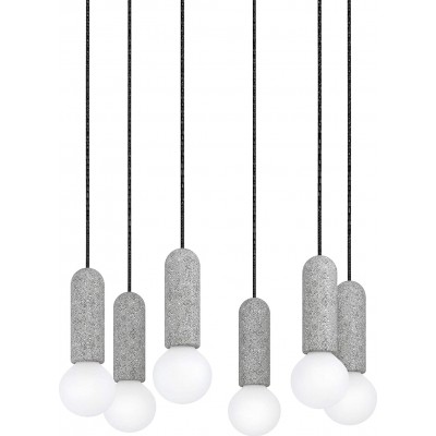 268,95 € Free Shipping | Hanging lamp Eglo 40W 150×54 cm. 6 spotlights Steel. Anthracite Color