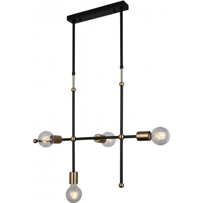 399,95 € Free Shipping | Chandelier 40W Spherical Shape 71×26 cm. 4 points of light Living room, dining room and bedroom. Metal casting. Golden Color