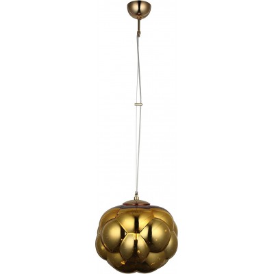 362,95 € Free Shipping | Hanging lamp 40W Spherical Shape 38×29 cm. Living room, bedroom and lobby. Metal casting. Golden Color