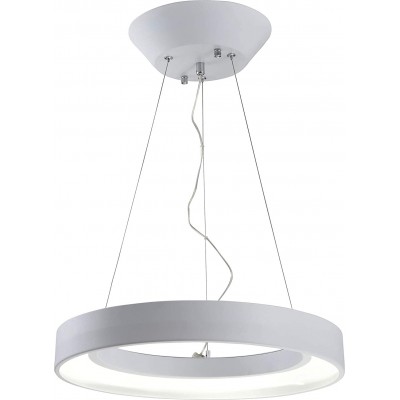 Подвесной светильник 22W Круглый Форма 60×45 cm. Гостинная, столовая и спальная комната. Металл. Белый Цвет
