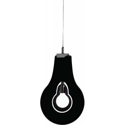 Lámpara colgante 42W Forma Esférica 50×32 cm. Salón, comedor y vestíbulo. Estilo moderno. Metal. Color negro