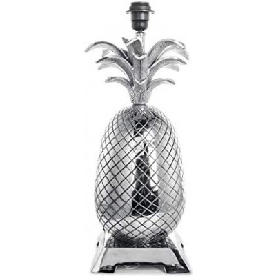 281,95 € Free Shipping | Table lamp Cylindrical Shape 49×19 cm. Pineapple shaped design Living room, bedroom and lobby. Design Style. Aluminum. Gray Color