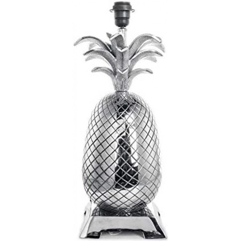 281,95 € Envio grátis | Lâmpada de mesa Forma Cilíndrica 49×19 cm. Design em forma de abacaxi Sala de estar, quarto e salão. Estilo projeto. Alumínio. Cor cinza