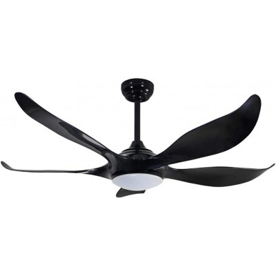 295,95 € Free Shipping | Ceiling fan with light 20W Ø 20 cm. 5 vanes-blades. Remote control. LED lighting Living room, kitchen and dining room. Modern Style. ABS and Metal casting. Black Color
