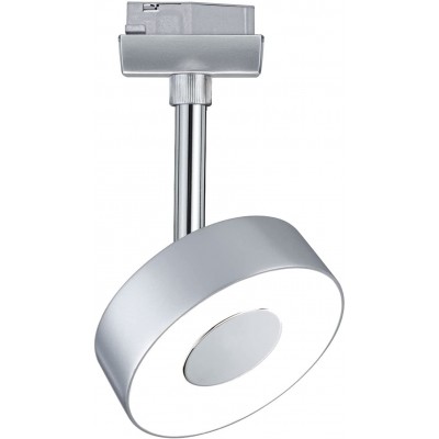 323,95 € Free Shipping | Indoor spotlight 20W 2700K Very warm light. Ø 10 cm. 2.2 meters. 4 points of light. rail-rail system Pmma and metal casting. Plated chrome Color