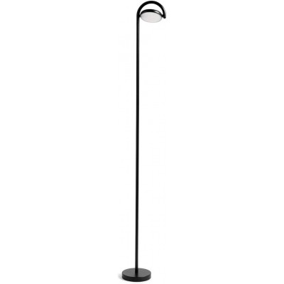 Lampada da pavimento Forma Estesa 126×21 cm. LED Soggiorno, sala da pranzo e atrio. Stile moderno. Alluminio. Colore nero