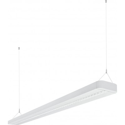 Lampe au plafond 25W Façonner Rectangulaire 149×12 cm. Salle, chambre et hall. Aluminium. Couleur blanc