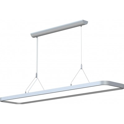 492,95 € Free Shipping | Hanging lamp 50W Rectangular Shape 120×26 cm. Adjustable LED with housing Dining room, bedroom and lobby. Modern and industrial Style. Aluminum. Gray Color