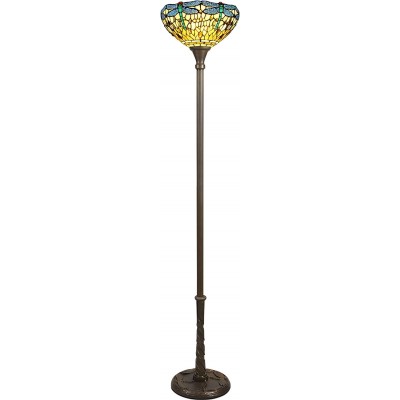 Lampada da pavimento 100W Forma Sferica 181×33 cm. Tulipano Soggiorno, sala da pranzo e atrio. Stile design. Bicchiere. Colore marrone