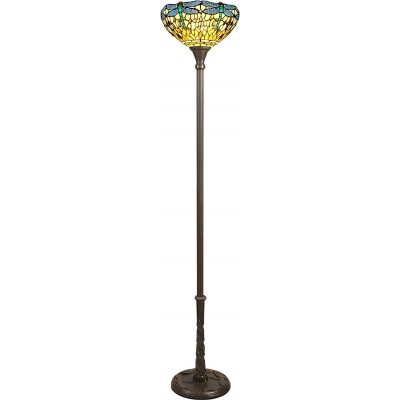 289,95 € Envio grátis | Luminária de piso 100W 181×33 cm. Tulipa Vidro. Cor castanho