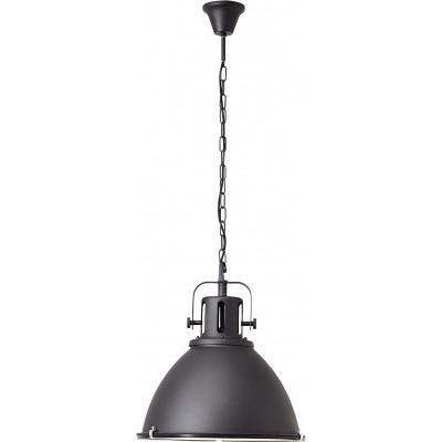 Lámpara colgante 60W Forma Redonda 144×47 cm. Salón, comedor y dormitorio. Estilo moderno. Metal y Vidrio. Color negro
