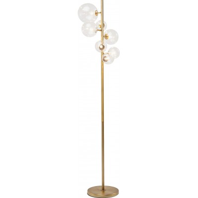 Lámpara de pie 25W Forma Esférica 162×43 cm. 7 puntos de luz Salón, dormitorio y vestíbulo. Estilo moderno. Vidrio. Color dorado