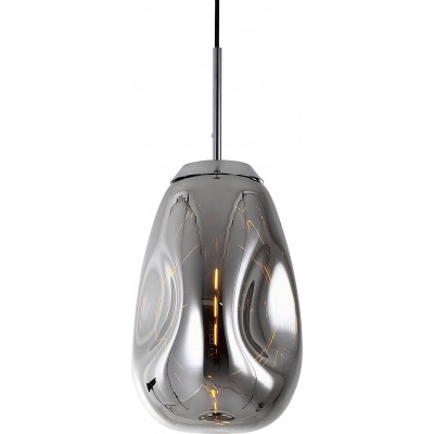 Hanging lamp 40W 33×22 cm. Dining room, bedroom and lobby. Modern Style. Glass. Plated chrome Color