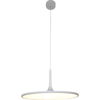 Lámpara colgante Forma Redonda Ø 61 cm. Salón, comedor y vestíbulo. Estilo diseño. Metal. Color blanco