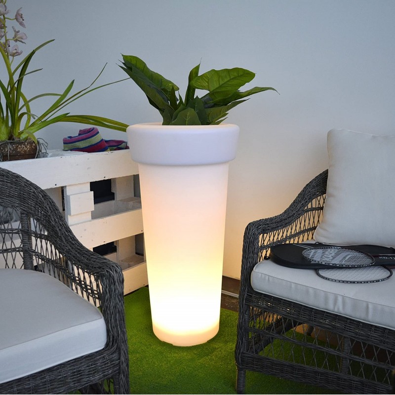 357,95 € Free Shipping | Furniture with lighting Cylindrical Shape 95×48 cm. Living room, dining room and bedroom. PMMA. White Color