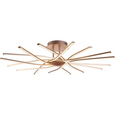 529,95 € Free Shipping | Ceiling lamp 15W 90×90 cm. 8 LED light points Living room, dining room and lobby. Acrylic and Metal casting. Golden Color