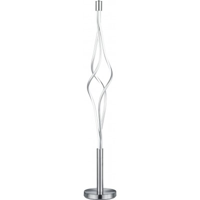 284,95 € Free Shipping | Floor lamp Trio 9W Extended Shape 138×23 cm. Living room, dining room and bedroom. Modern Style. Acrylic and Metal casting. Nickel Color